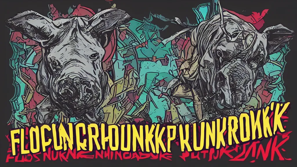 Image similar to flupunk amazing rhinoceros nightmare