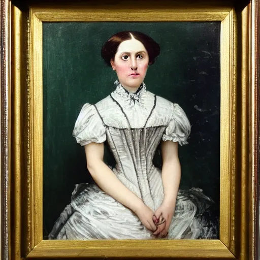 Prompt: portrait of victorian lady, impressionis