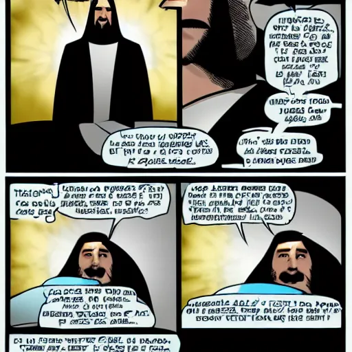 Image similar to special agent jesus, comic