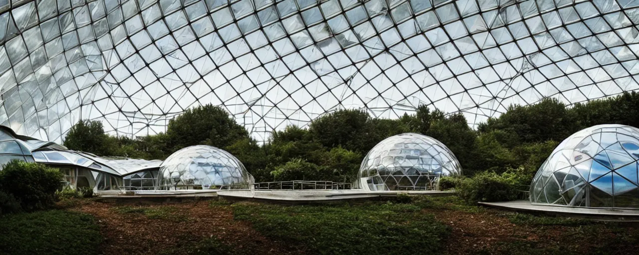 Image similar to dome house by kristoffer tejlgaard syd mead buckminster fuller zaha hadid, concept house, earthship, greenhouse, underground, optimus sun orientation, north hemisphere, spain, geodesic architecture, biodome, fuller