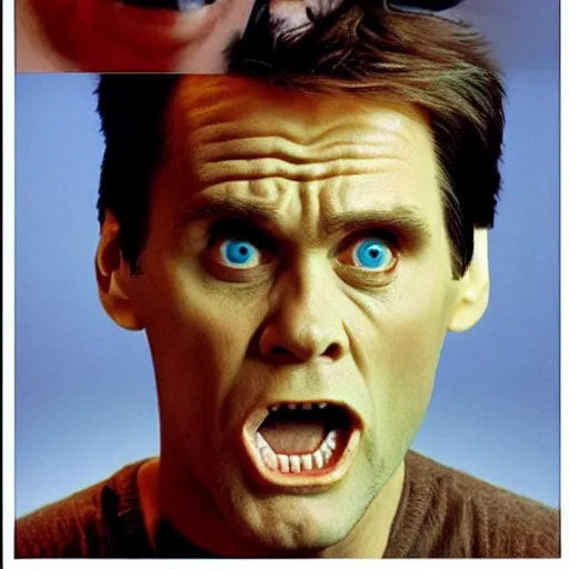 Prompt: scary jim carrey