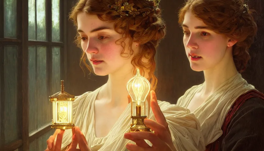 Image similar to highly detailed oil painting | very intricate | cinematic lighting | award - winning | craftsman | building a piece of furniture in their workshop | by charlie bowater, by greg rutkowski, by j. c. leyendecker and edmund blair leighton, beautiful cinematic light, american romanticism, by alphonse mucha, artstation, cgsociety, official art, octane