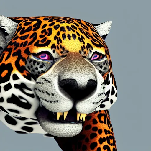 Prompt: a 3d low poly jaguar, realistic, unreal engine, octane render, cycles render