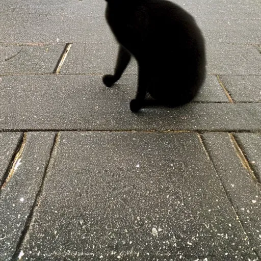 Image similar to Before, I could take a photo of a black cat in a coal bin at midnight. Now I can take a photo of a black cat in a coal bin at midnight... and see every hair