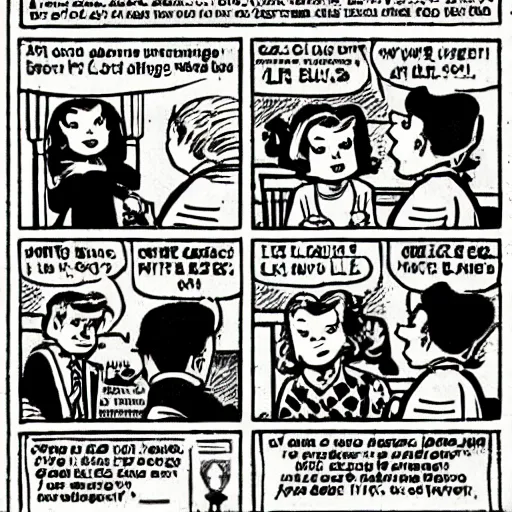 Image similar to nancy talks to the bank manager, illustrated by ernie bushmiller