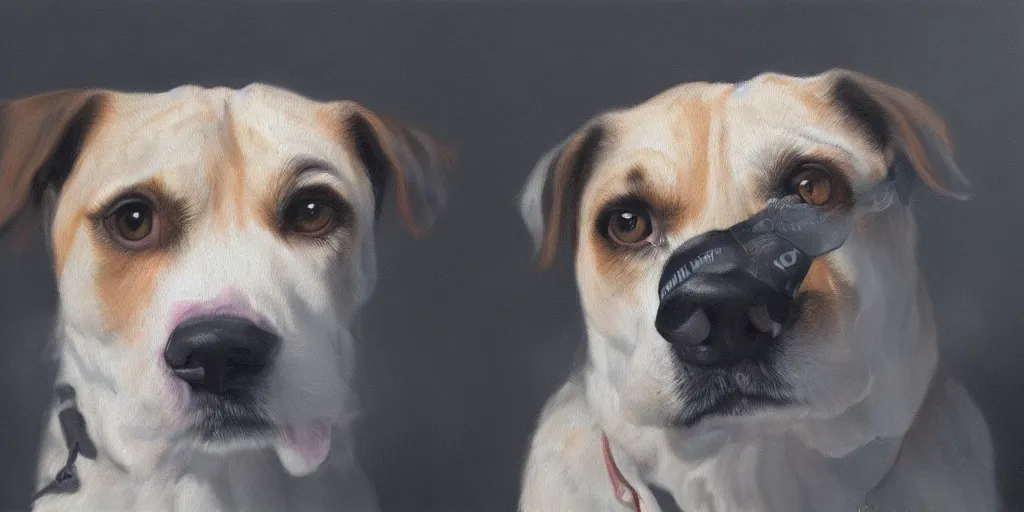 Prompt: a mix of a dog and a cat, cinematic lighting, detailed oil painting, hyperrealistic, 8k