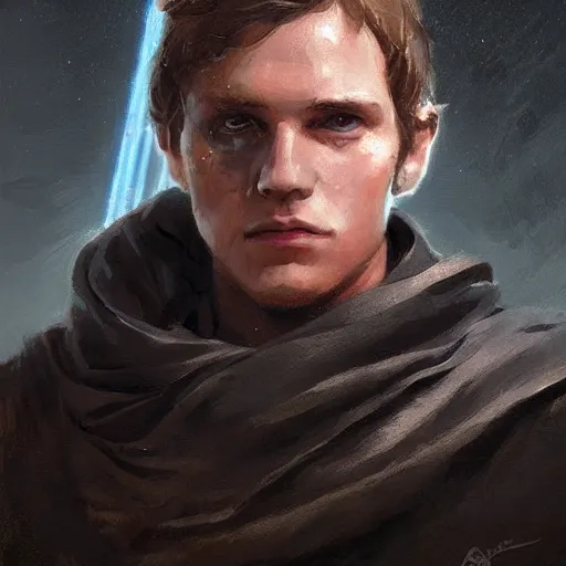 Image similar to portrait of a man by greg rutkowski, anakin skywalker, star wars expanded universe, she is about 3 0 years old, highly detailed portrait, digital painting, artstation, concept art, smooth, sharp foccus ilustration, artstation hq