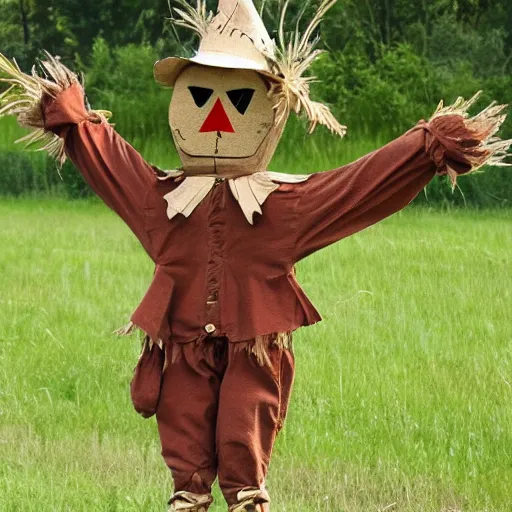 Image similar to a scarecrow doing a catwalk