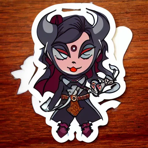 Image similar to cute d & d vampire character sticker