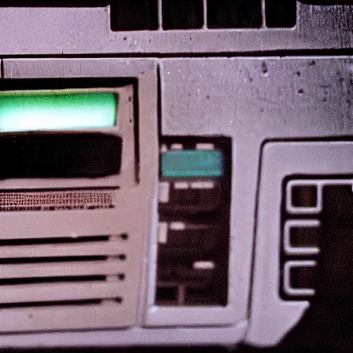 Image similar to computer display from the movie alien 1 9 7 9, close - up of computer screen only