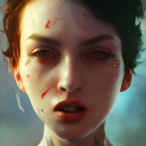 Image similar to johnny depps face inside of chip dip, fullbody, ultra high detailed, oil painting, greg rutkowski, charlie bowater, yuumei, yanjun cheng, unreal 5, daz, hyperrealistic, octane render, rpg portrait, dynamic lighting, fantasy art, beautiful face