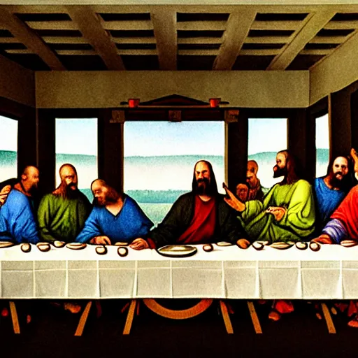 Image similar to Walter white in the last supper