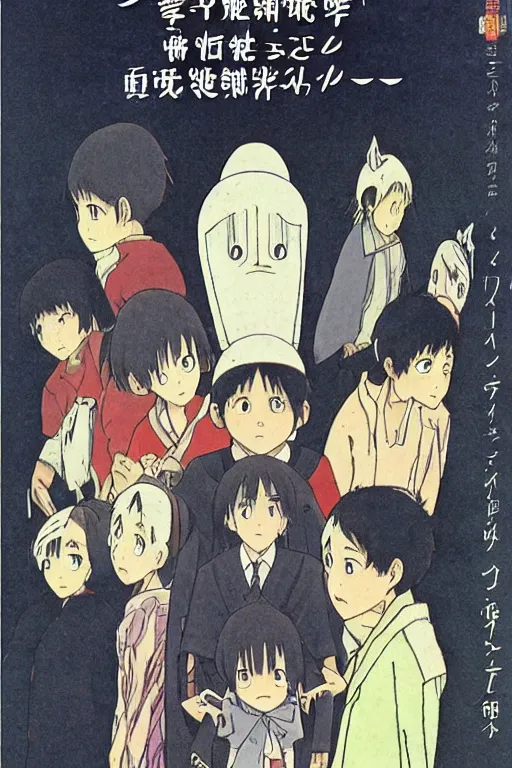 Prompt: cover for manga by hayao miyazaki great language teacher