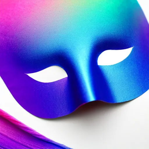 Image similar to party mask, silky texture, gradient, logo, aesthetic, 4 k, hd