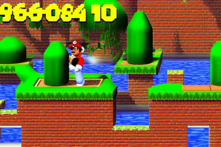 Prompt: Snoop Dogg in Super Mario 64 gameplay video screenshot.