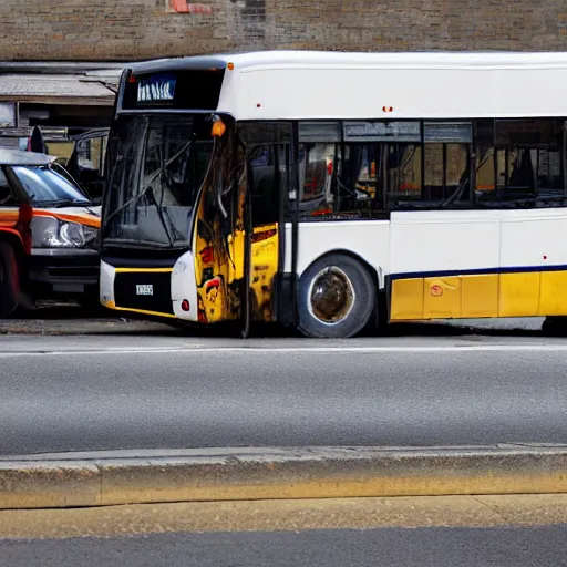 Prompt: bus explodes