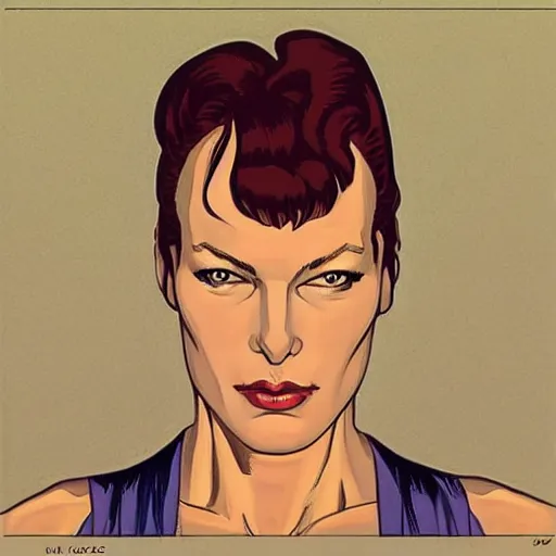 Image similar to “ milla jovovich retro minimalist portrait by jean giraud, moebius starwatcher comic, 8 k ”