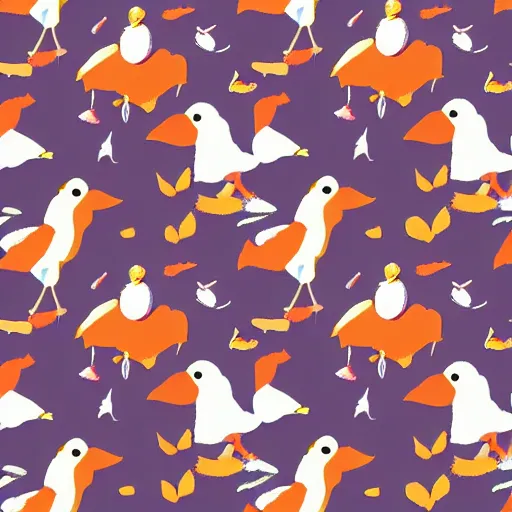 Image similar to fabric pattern of minimalistic birds