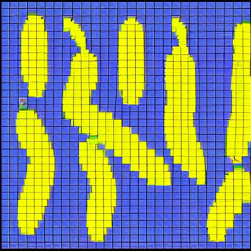 Prompt: banana pixel art, sprite sheet