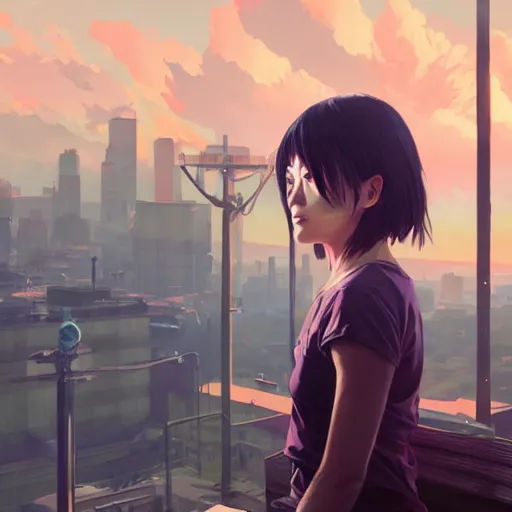 Prompt: highly detailed portrait, anime girl, in gta v, stephen bliss, unreal engine, fantasy art by greg rutkowski, loish, rhads, ferdinand knab, makoto shinkai and lois van baarle, ilya kuvshinov, rossdraws, tom bagshaw, global illumination, radiant light, detailed and intricate environment