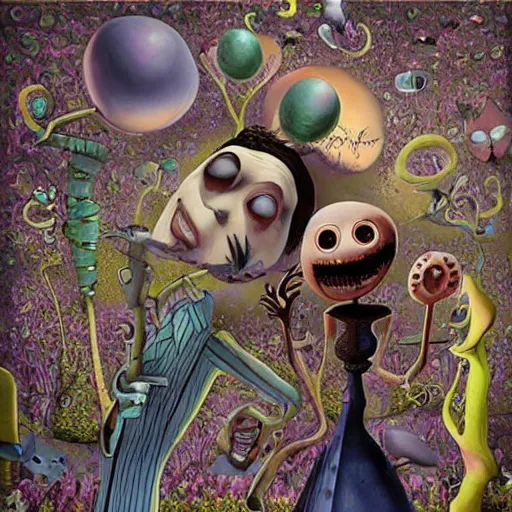 Image similar to surreal 3 d artwork by tim burton