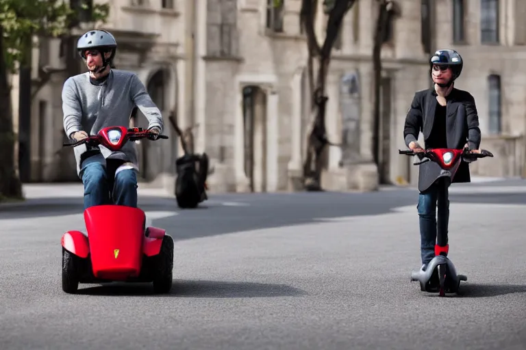 Image similar to a mobility scooter designed by ferrari