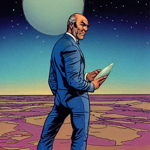 Image similar to sean connery retro minimalist portrait moebius starwatcher comic by jean giraud, 8 k