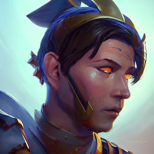 Prompt: Portrait of Rubius as a spartan hoplite, mattepainting concept Blizzard pixar maya engine on stylized background splash comics global illumination lighting artstation lois van baarle, ilya kuvshinov, rossdraws