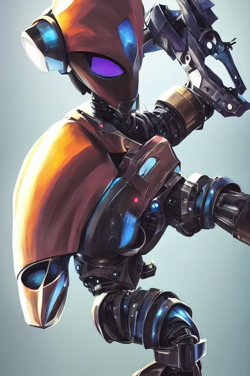 Image similar to epic mask helmet robot ninja portrait stylized as fornite style game design fanart by concept artist gervasio canda, behance hd by jesper ejsing, by rhads, makoto shinkai and lois van baarle, ilya kuvshinov, rossdraws global illumination radiating a glowing aura global illumination ray tracing hdr render in unreal engine 5