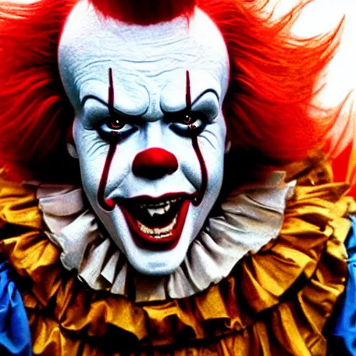 Prompt: Jim Carrey as Pennywise 4K quality photo realistic