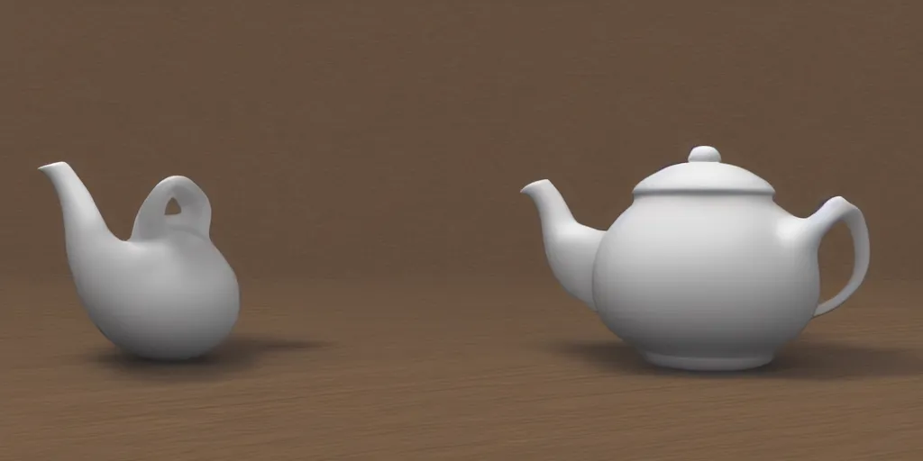 Image similar to « 3 d photorealistic teapot »