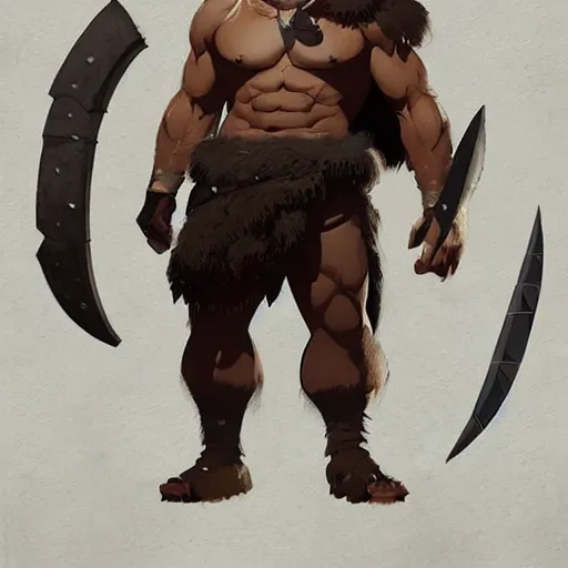 Image similar to character sheet of barbarian warrior, muscular, handsome, chiseled, by greg rutkowski and studio ghibli, digital art, trending on artstation, highly detailed, concept art, beautiful, masterpiece