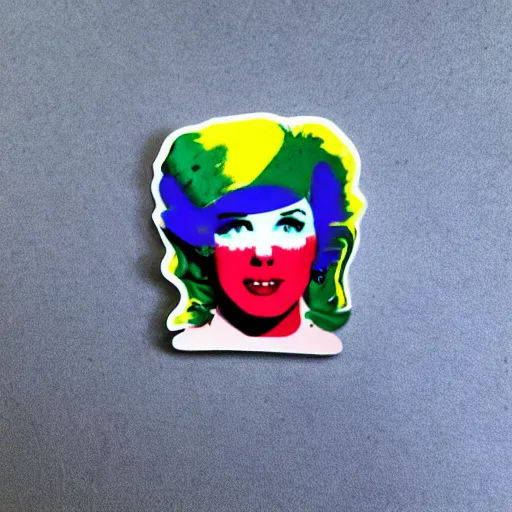 Prompt: cute warhol sticker