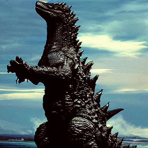 Prompt: Godzilla guest stars on Barney