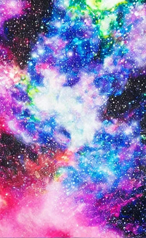 Image similar to galaxy paint explosion