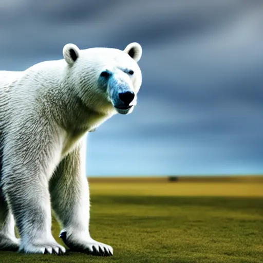 Image similar to A polar bear wearing a colts jersey. 4k, cinematic, high resolution, realistic