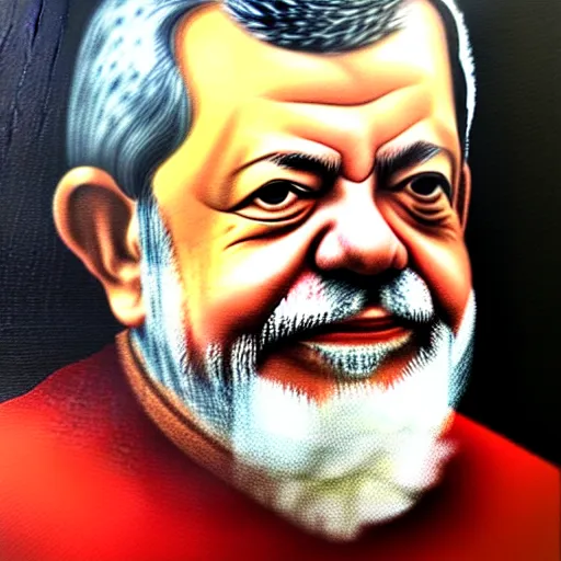 Prompt: of a portrait of luiz lula da silva, f 2. 2