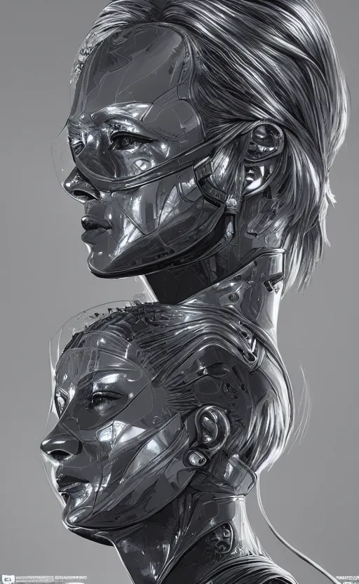 Prompt: Female in police uniform, hyperrealistic mixed media, stunning 3d render inspired art by P. Craig Russell and Barry Windsor-Smith + perfect facial symmetry + dim volumetric lighting, 8k octane beautifully detailed render, post-processing, extremely hyperdetailed, intricate futuristic mechanic parts, epic composition, grim yet sparkling atmosphere, cinematic lighting + masterpiece, trending on artstation