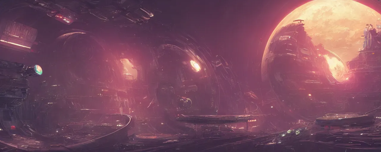 Image similar to an intricate concept art of an deep space station with garden city, artstation, sci - fi, hyper realistic, concept art, art by dylan cole, cinematic lighting, octane render
