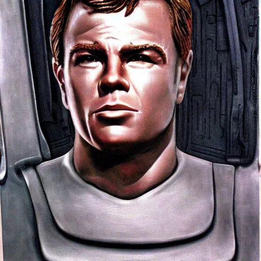 Image similar to captain james tiberius kirk by h. r. giger