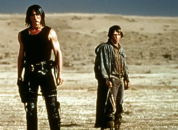 Image similar to film still of Christian Bale as Max in Mad Max 1979