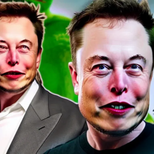 Image similar to elon musk as shrek