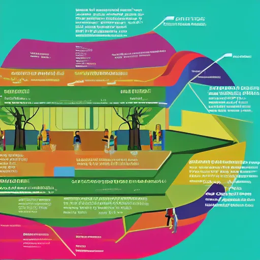 Image similar to colorful infographic sectional diagram of an organic building