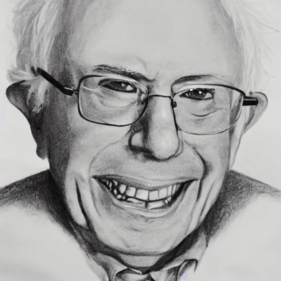 Prompt: bernie sanders child drawing