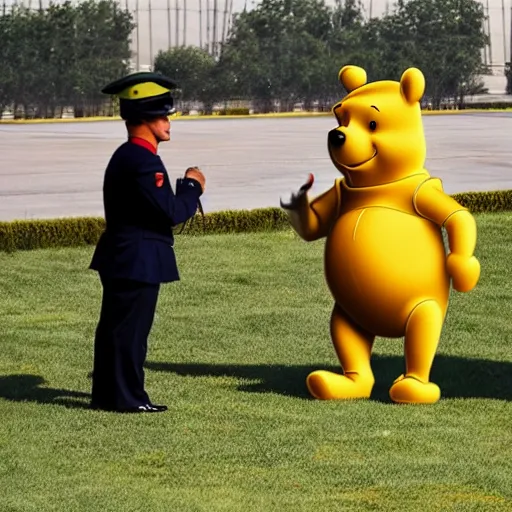 Image similar to winnie the pooh joins the chinese military