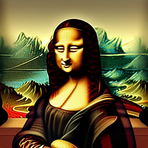 Image similar to the mona lisa in the style of a zootopia character