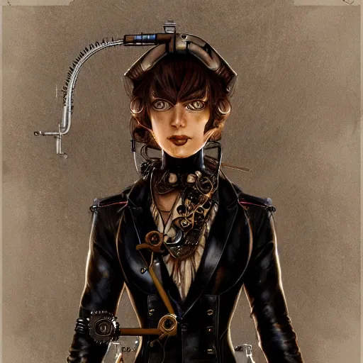 Prompt: Portrait of a steampunk catgirl, science fiction, highly detailed, digital painting, artstation, concept art, illustration, art by Miyazaki and Norman Rockwell