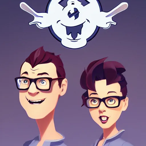 Image similar to face icon stylized minimalist ghostbusters, loftis, cory behance hd by jesper ejsing, by rhads, makoto shinkai and lois van baarle, ilya kuvshinov, rossdraws global illumination