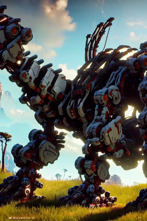 Image similar to a cinematic still from horizon zero dawn, full body mech, armored core, intact humanoid servo, octane render, nvidia raytracing demo, masterpiece, aged armor plating, decipticon armor plating, aggressive head, endoekeleton exposure