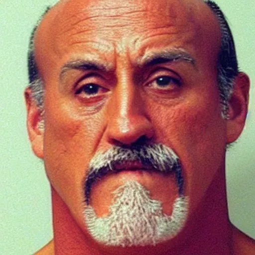 Image similar to “ hulk hogan arrested for tax fraud, news photograph ”